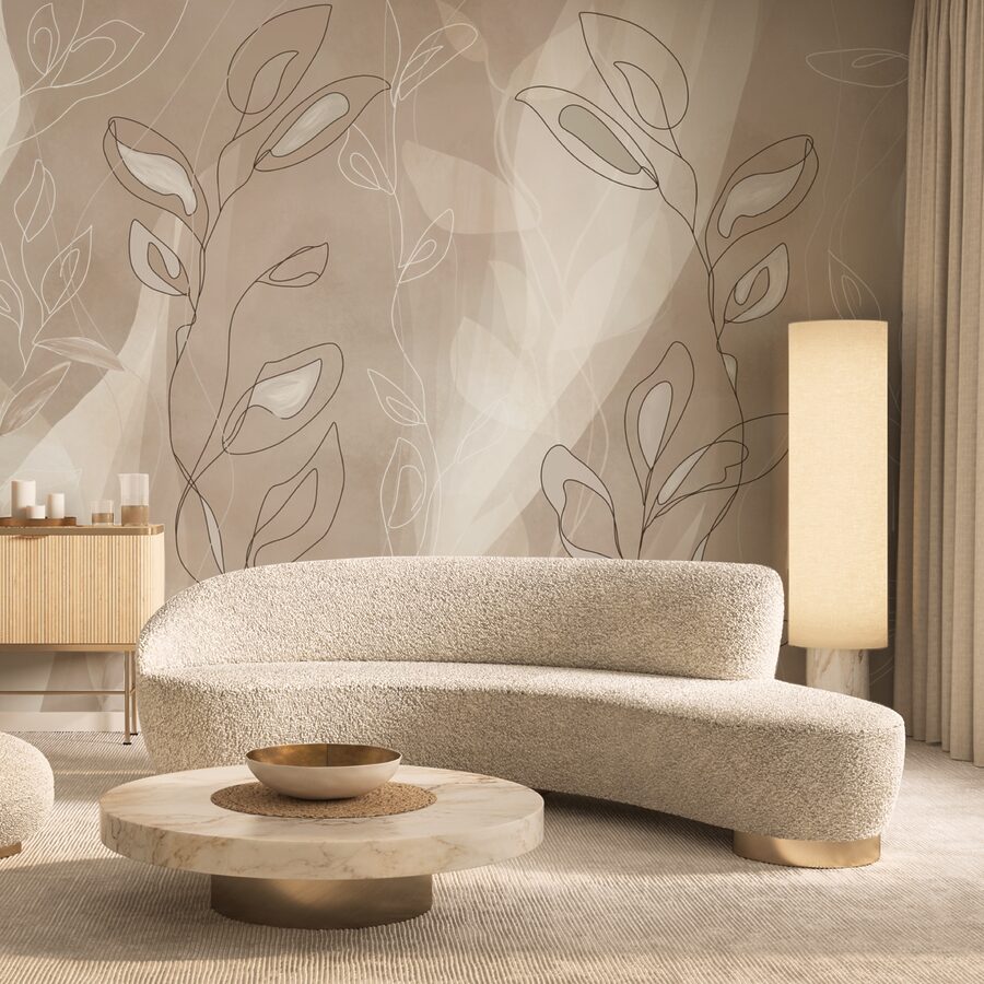 Soft lines on a gentle background