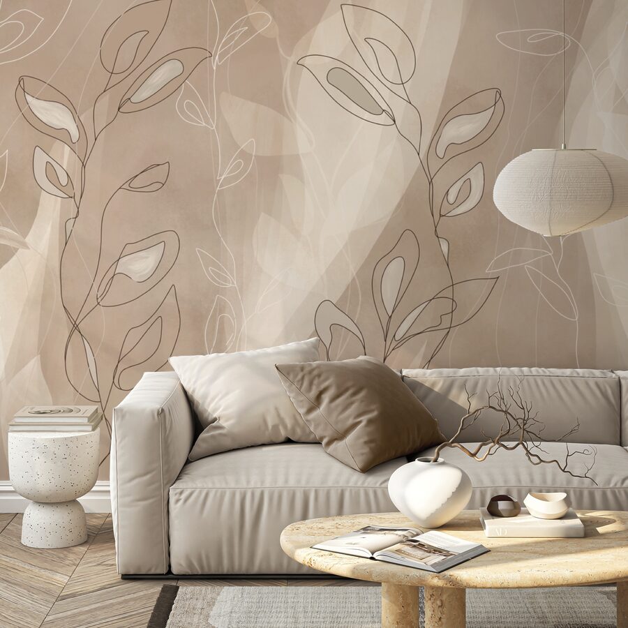 Soft lines on a gentle background