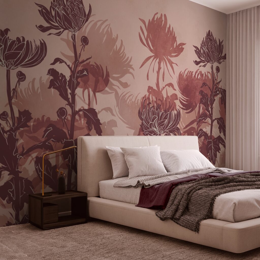 Drawing of flowers and leaves