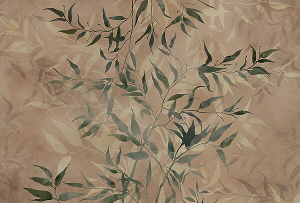 Natural foliage on textured background Natural foliage on textured background