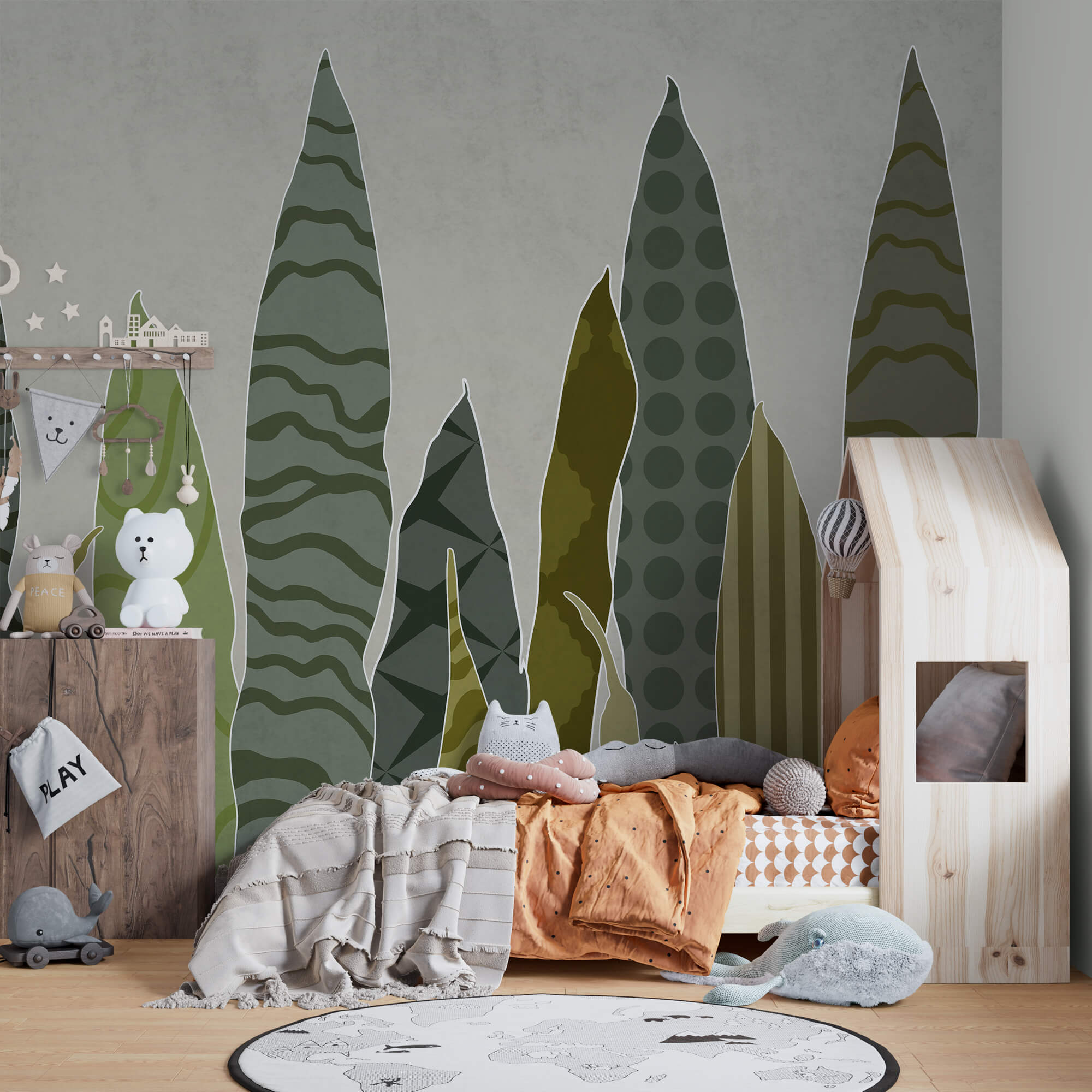 Group of green leaves Group of green leaves