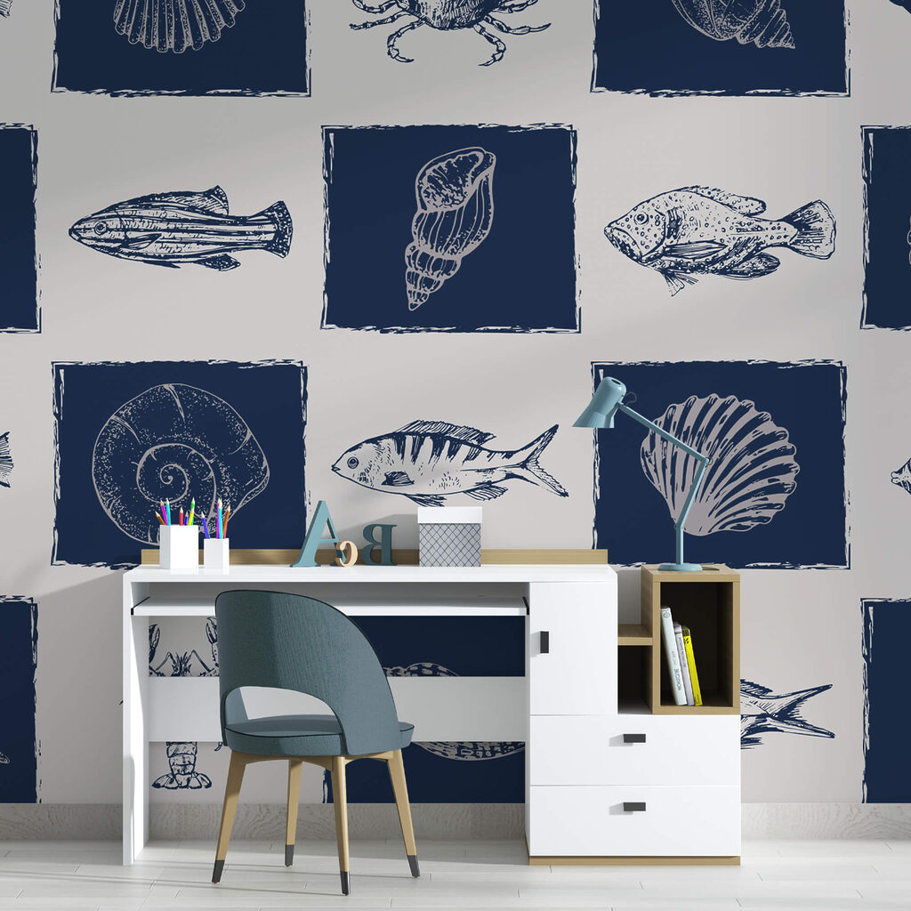 Pattern of sea creatures