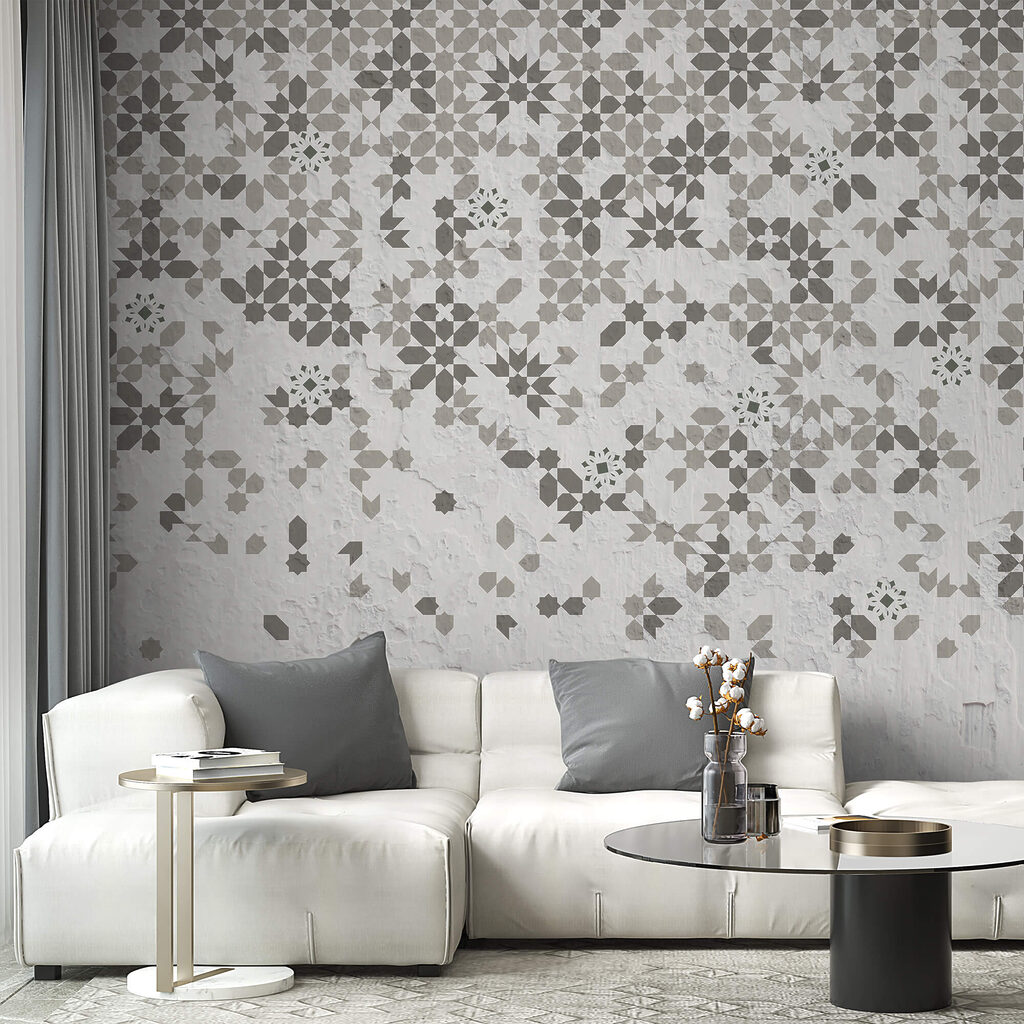 Wall with many different patterns Wall with many different patterns