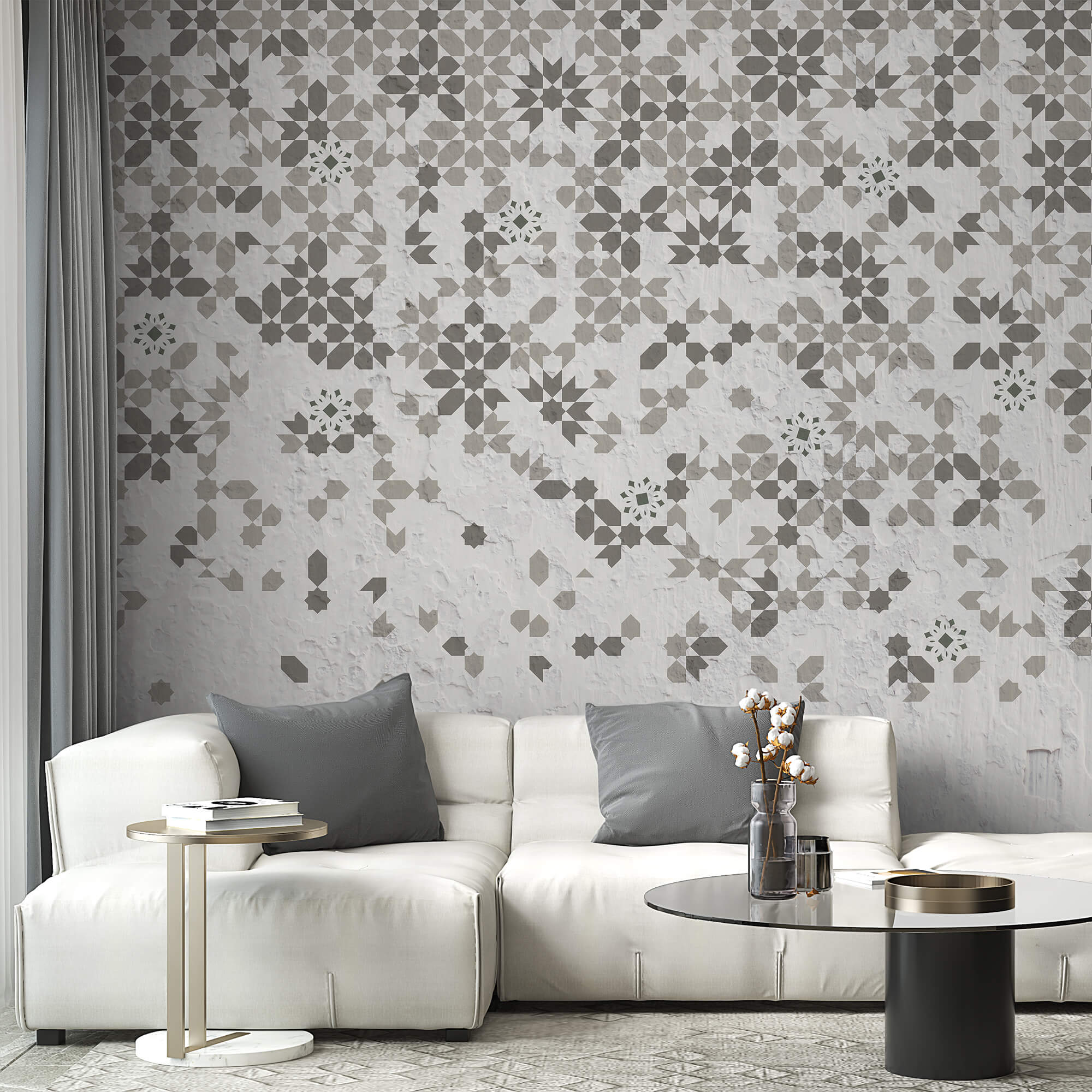 Wall with many different patterns Wall with many different patterns