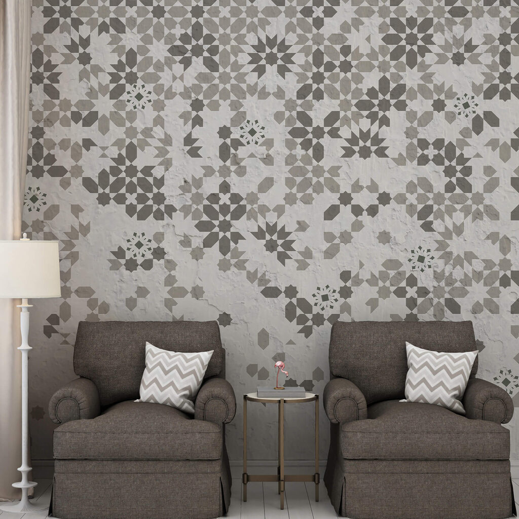 Wall with many different patterns Wall with many different patterns