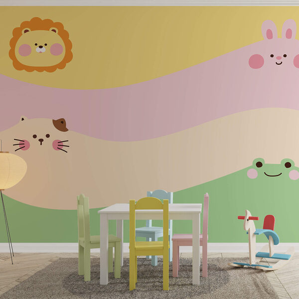 Group of animals with a lion and a lion Group of animals with a lion and a lion