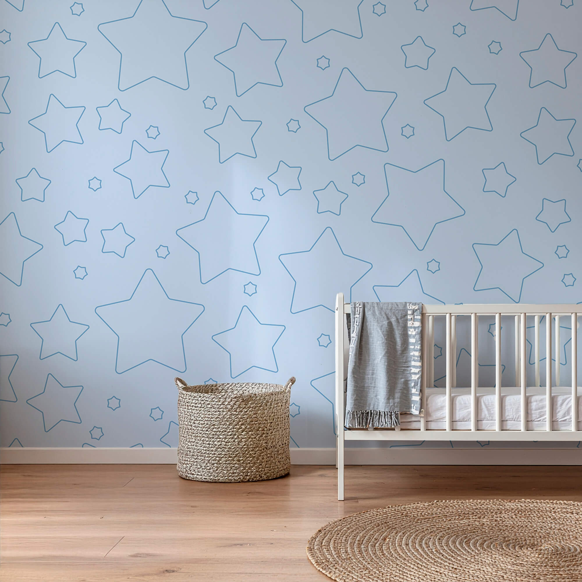 Blue background with stars