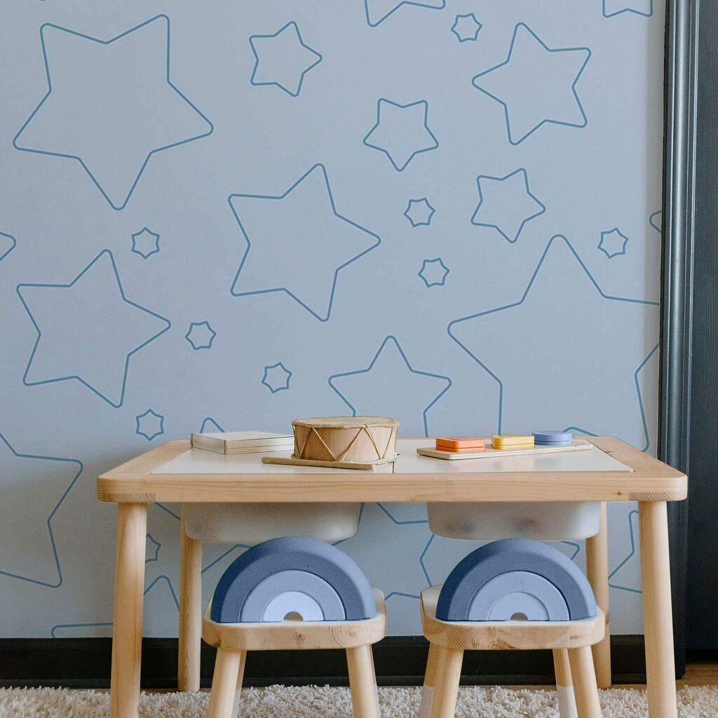 Blue background with stars Blue background with stars