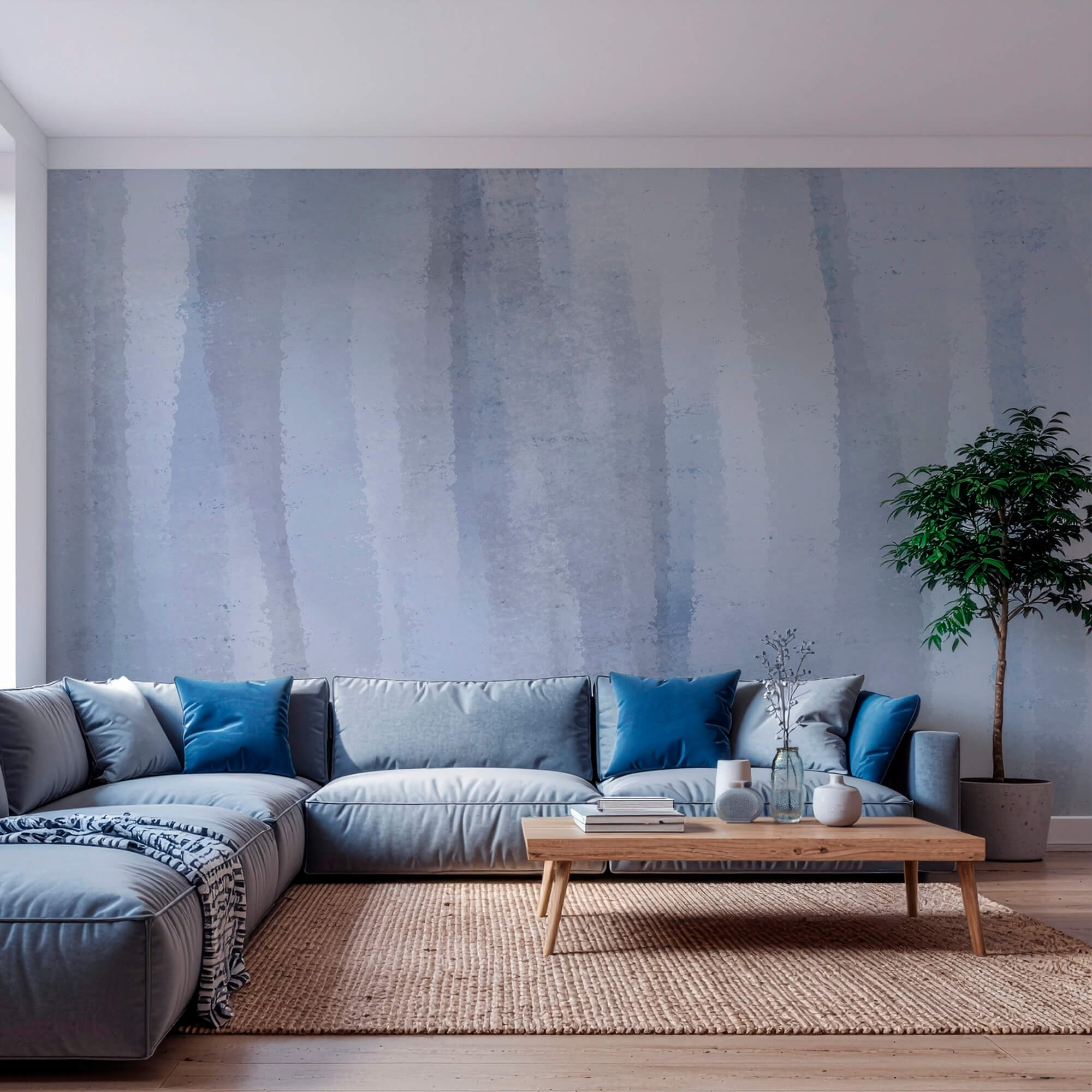 - Soft blue abstract watercolor background