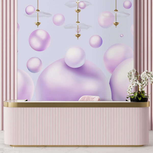 Group of purple bubbles Group of purple bubbles
