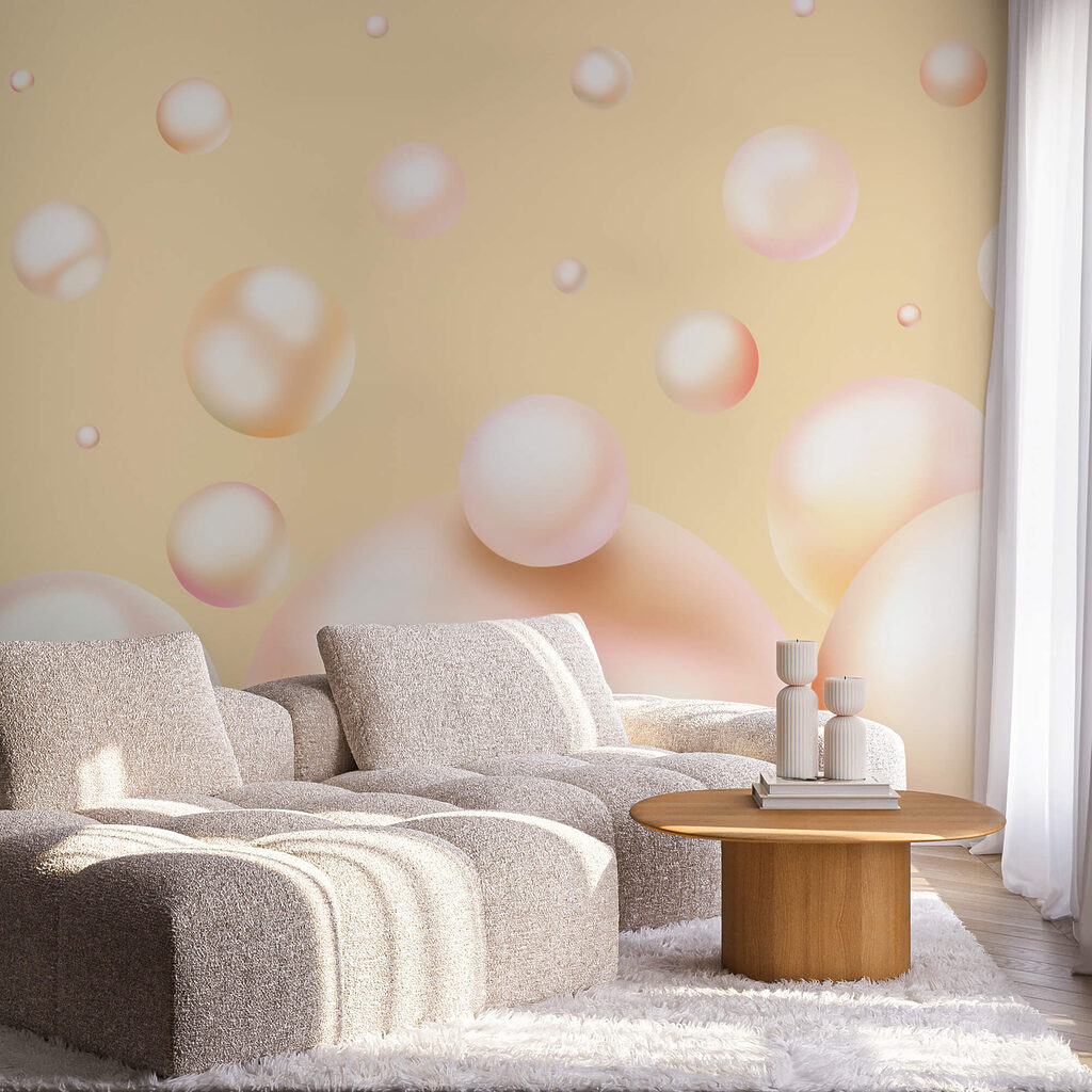 Floating orbs create a dreamlike scene Floating orbs create a dreamlike scene