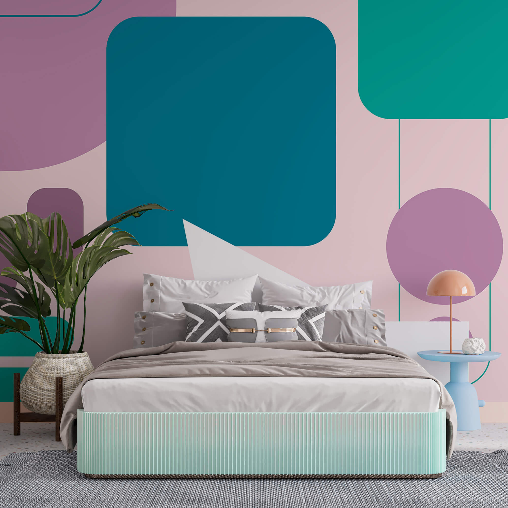 Colorful squares and circles Colorful squares and circles