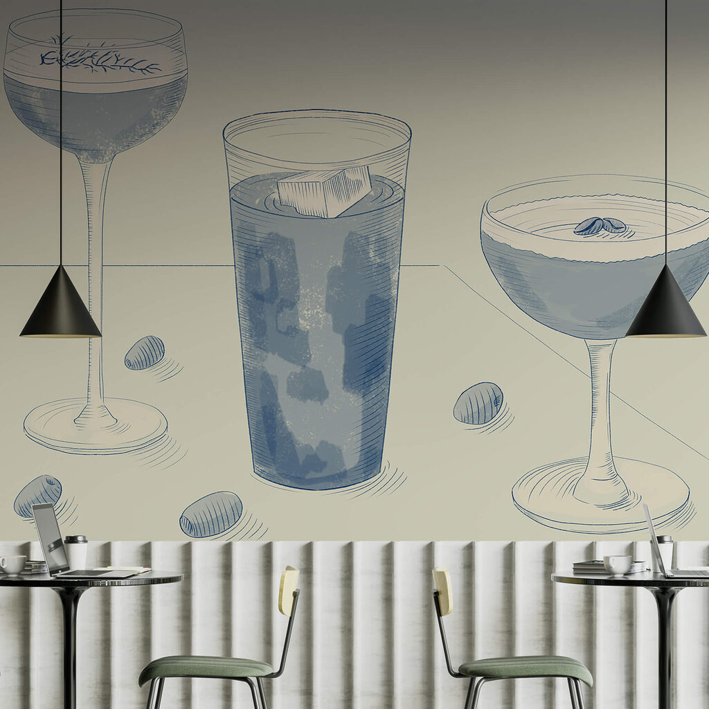 Group of glasses of drinks Group of glasses of drinks