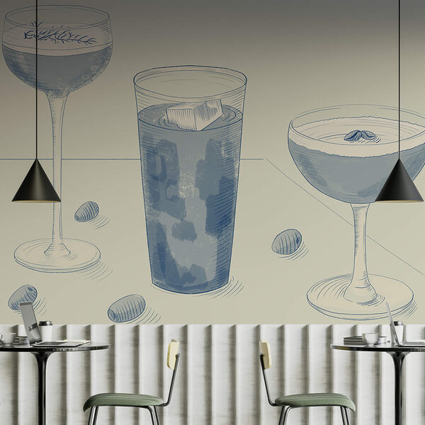 Wall murals Group of glasses of drinks (SKU: t00283) Wall murals Wall murals Group of glasses of drinks (SKU: t00283)
