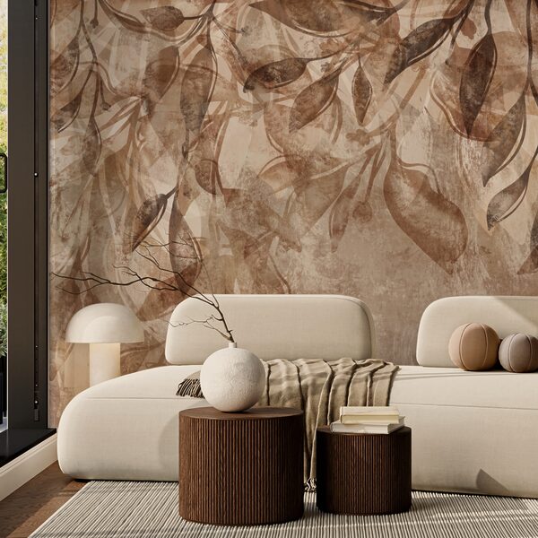 Wall murals Brown and white floral pattern (SKU: t00289v1) Wall murals Wall murals Brown and white floral pattern (SKU: t00289v1)