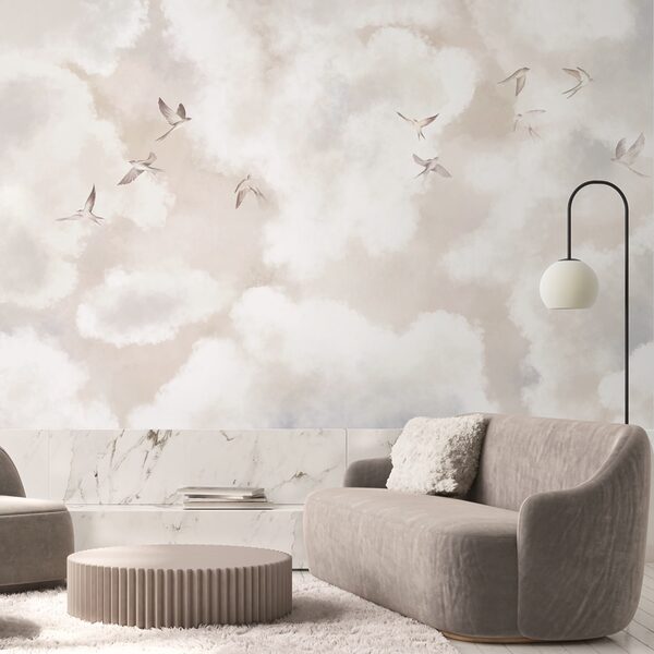 Wall murals Group of birds flying in the sky (SKU: t00291) Wall murals Wall murals Group of birds flying in the sky (SKU: t00291)