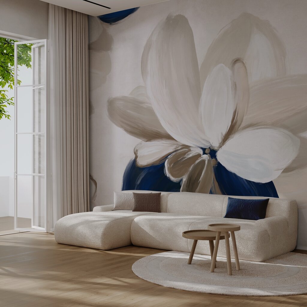 Soft petals in earthy tones