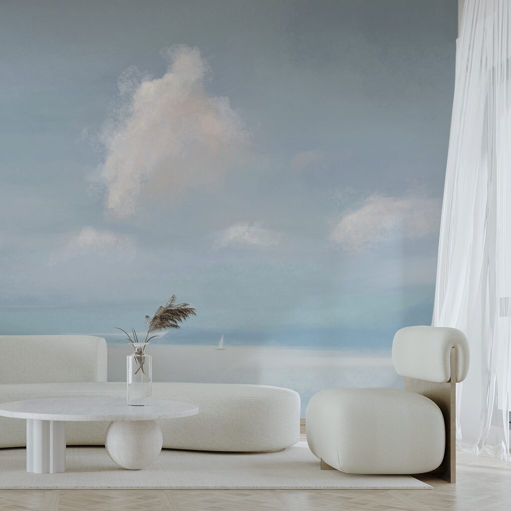 Sailboat in the middle of a body of water