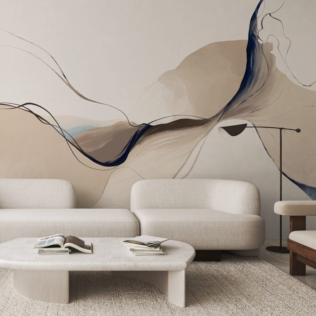 - Flowing colors in soft harmony