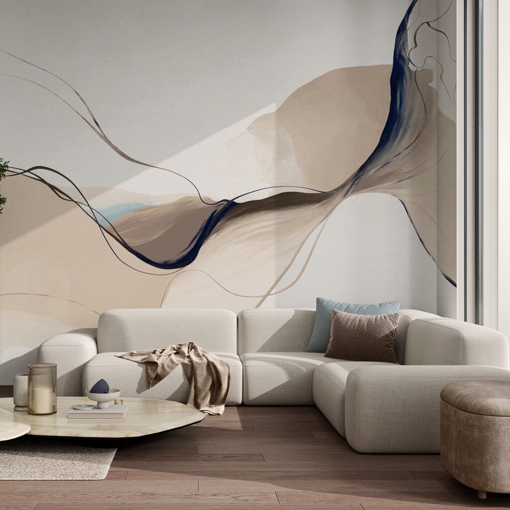 - Flowing colors in soft harmony