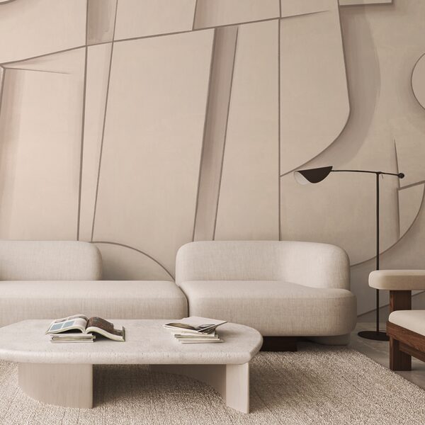 Abstract shapes in soft hues