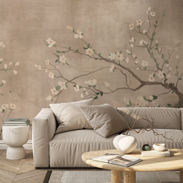 Wall murals Tree branch with white flowers (SKU: t00311) Wall murals Wall murals Tree branch with white flowers (SKU: t00311)