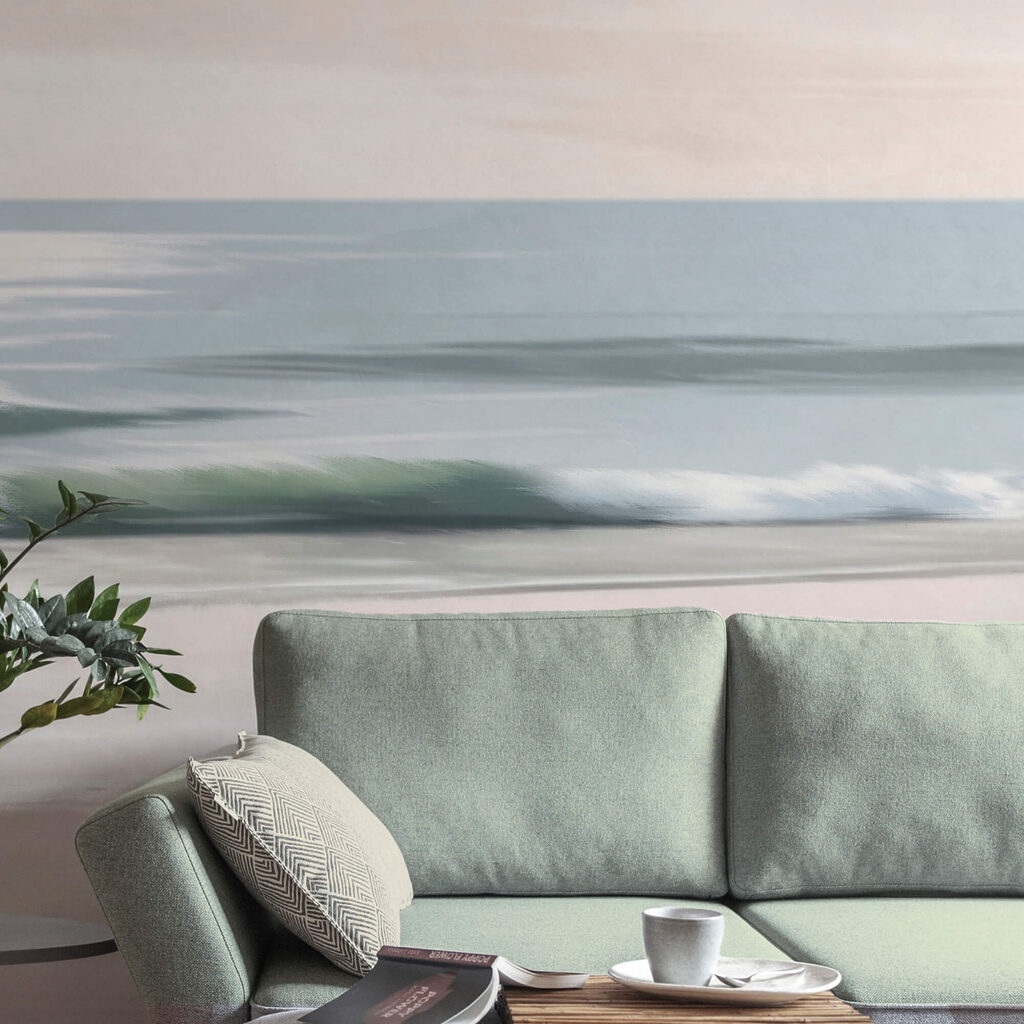 Beach with waves and sand