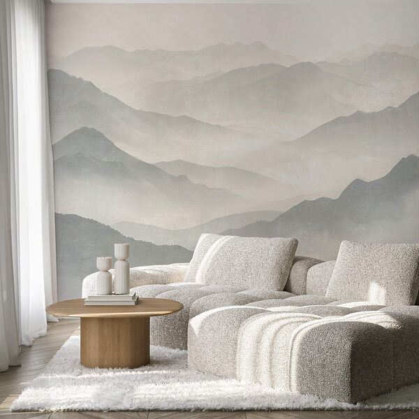 Wall murals Foggy mountain range (SKU: t00330) Wall murals Wall murals Foggy mountain range (SKU: t00330)
