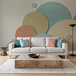 Wall mural Group of circles with different colors