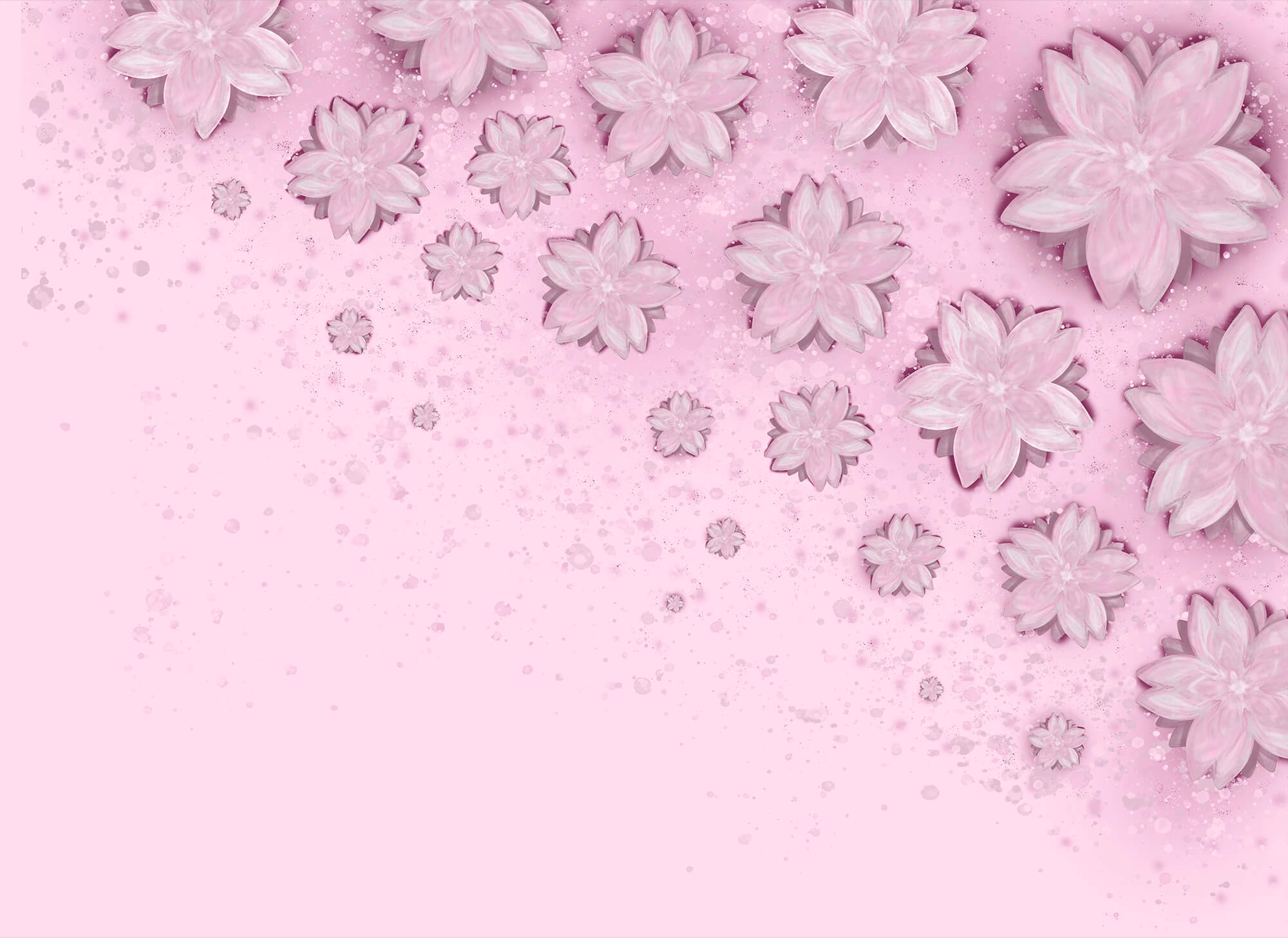Pink background with flowers