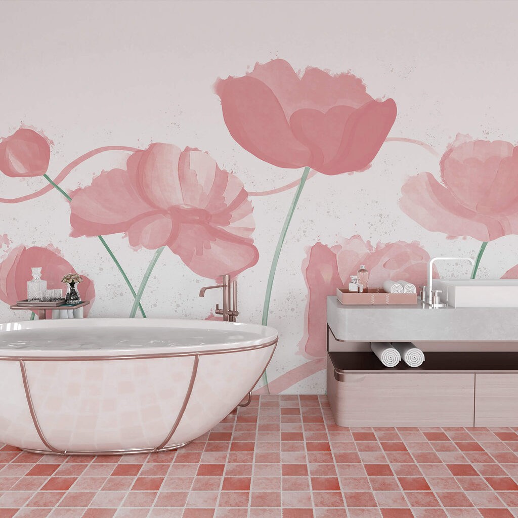 Soft pink blooms in gentle motion