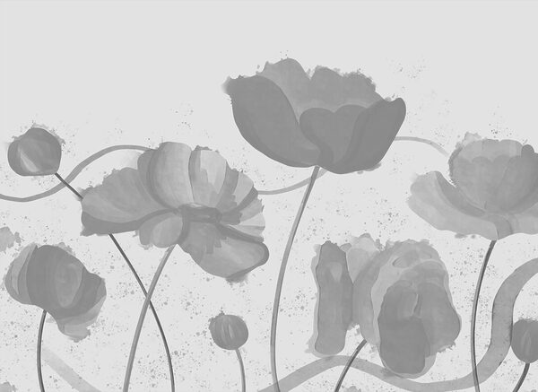 Whimsical flowers in soft hues