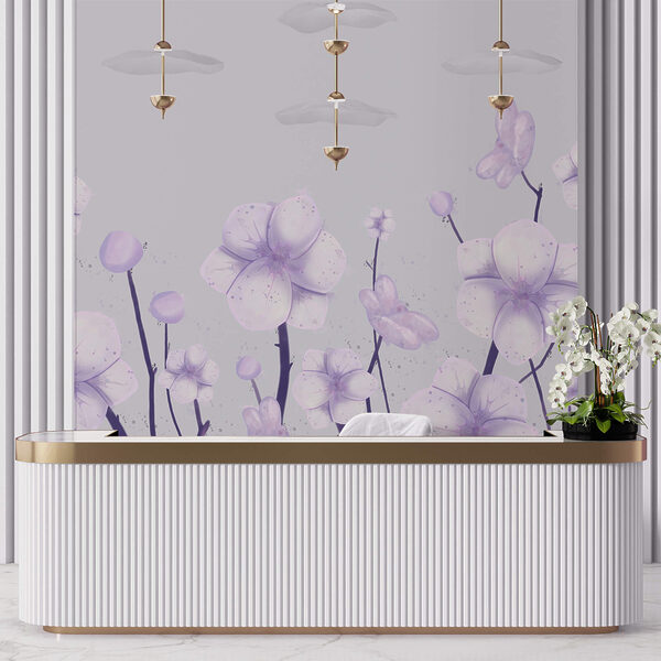 Group of flowers on a white background