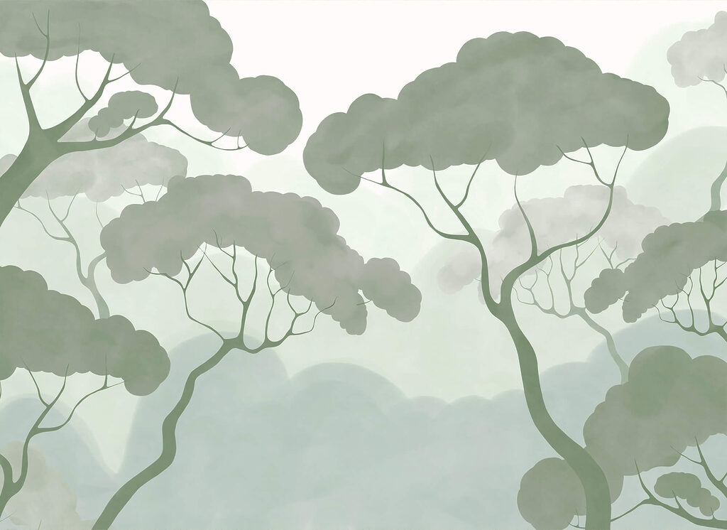 Group of trees with green leaves Group of trees with green leaves