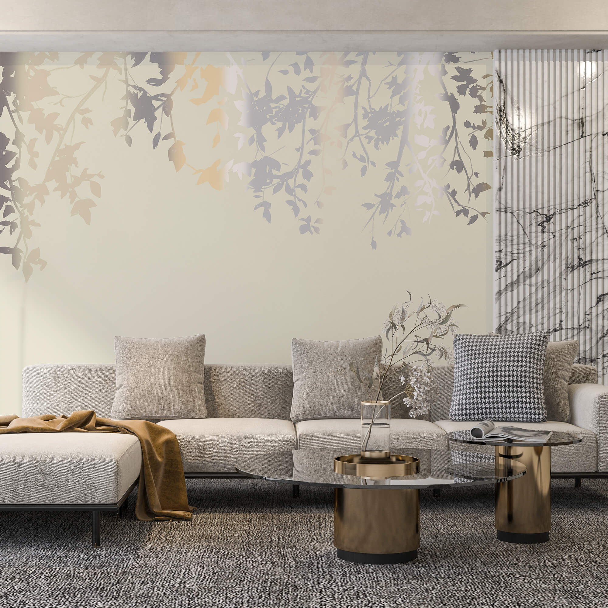 Tree branches with leaves