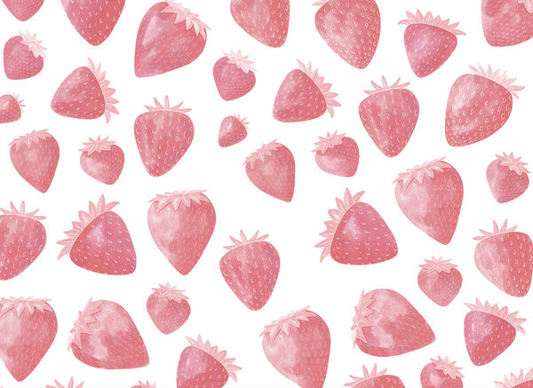Pattern of strawberries