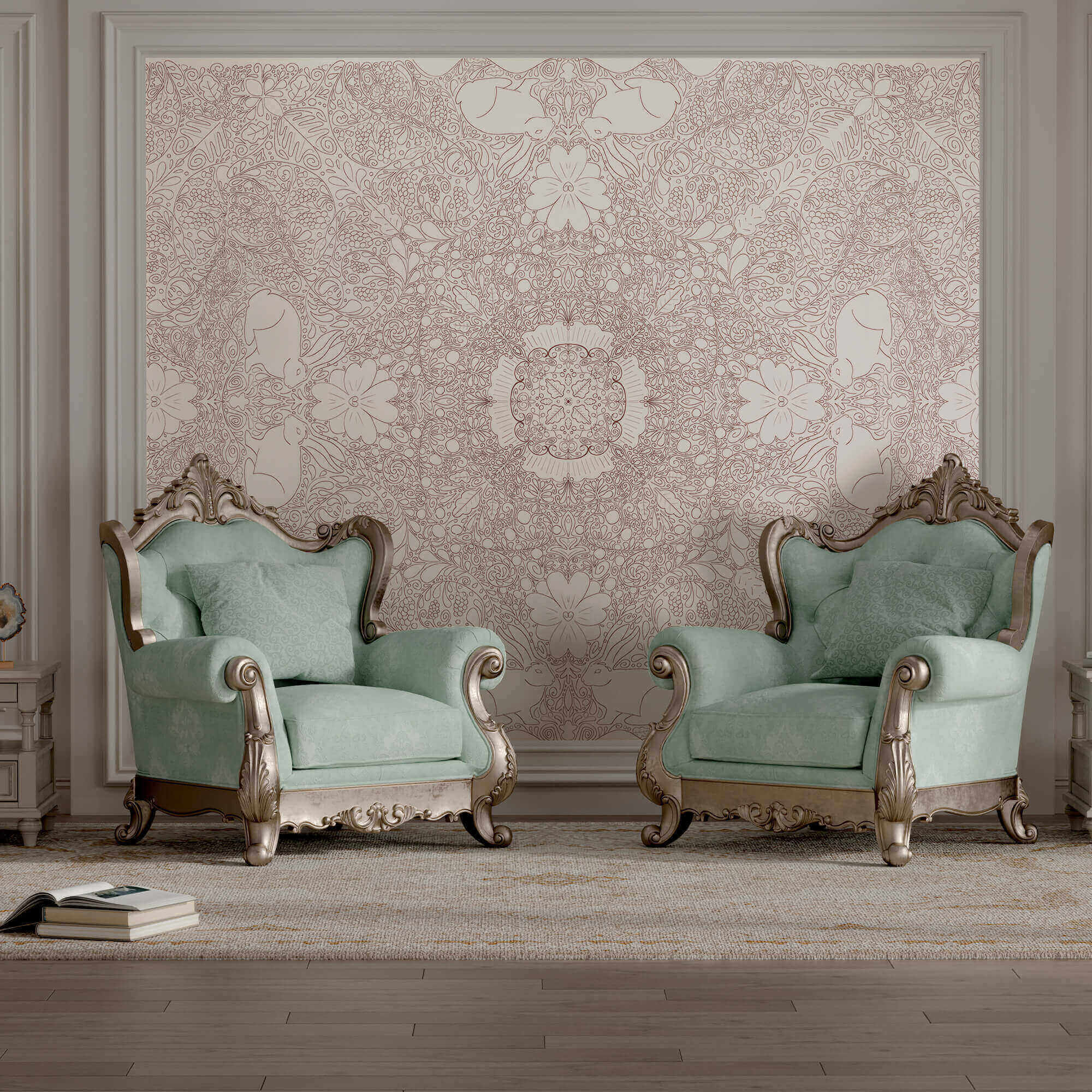 White and red pattern