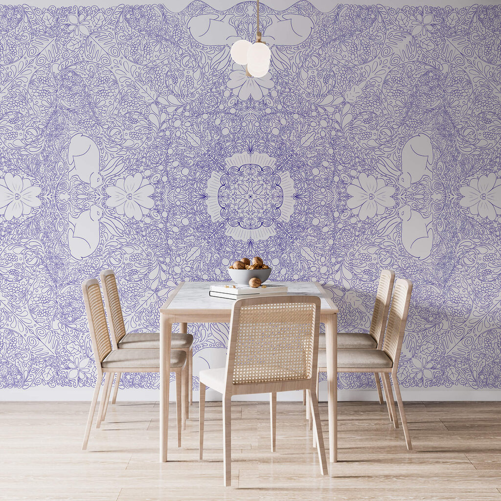 Blue and white pattern