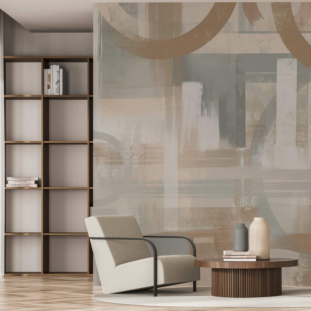 Painting of circles and lines