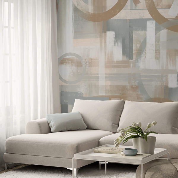 Painting of circles and lines