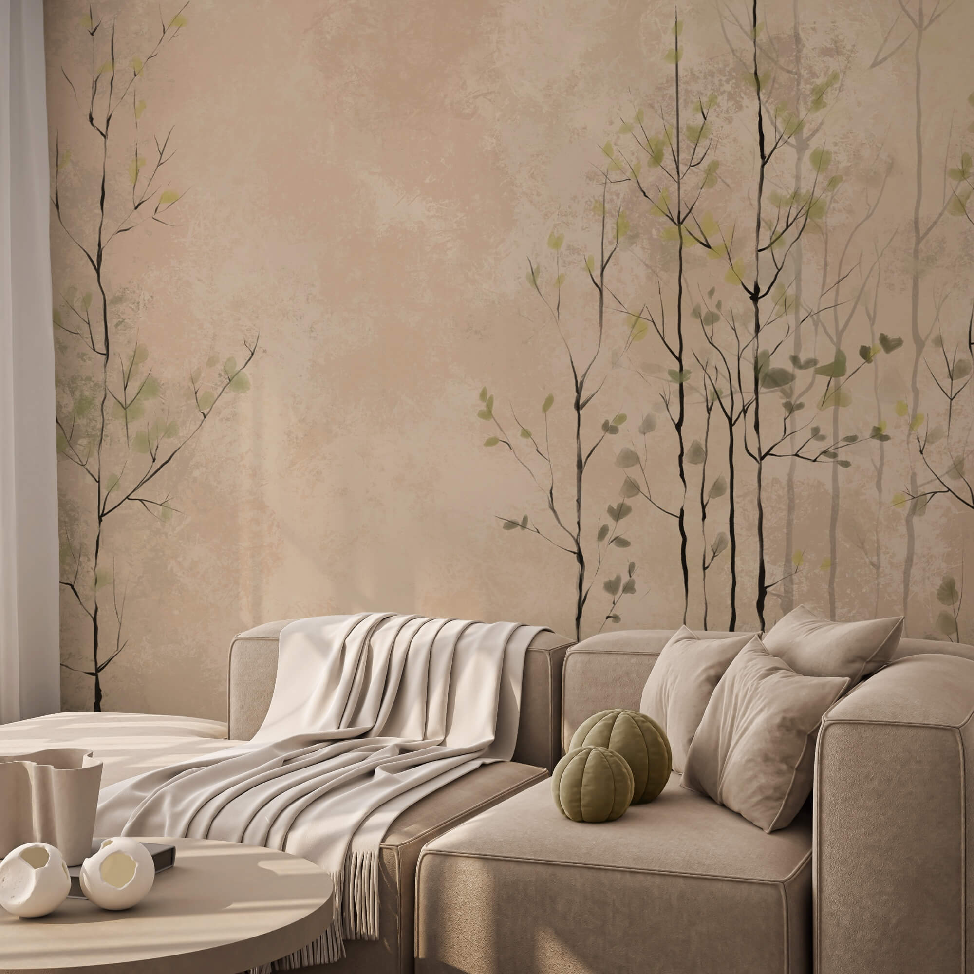 Group of trees with leaves Group of trees with leaves