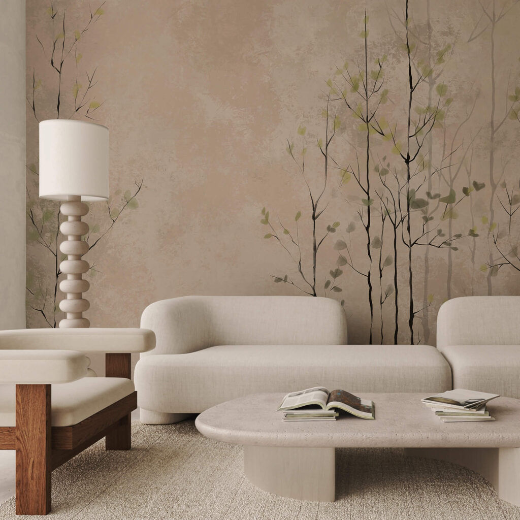 Group of trees with leaves Group of trees with leaves