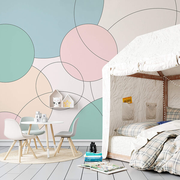 Wall murals Pattern of circles and leaves (SKU: t00373v1) Wall murals Wall murals Pattern of circles and leaves (SKU: t00373v1)