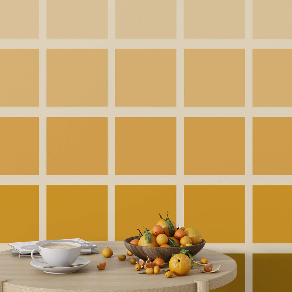 Yellow and brown squares