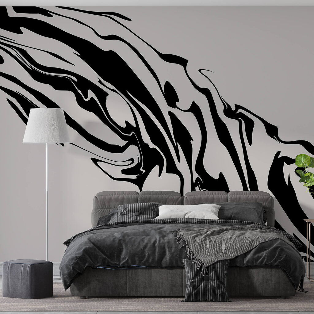 Black and white swirly pattern