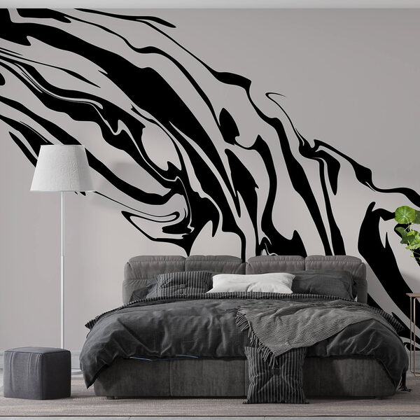 Wall murals Black and white swirly pattern (SKU: t00375) Wall murals Wall murals Black and white swirly pattern (SKU: t00375)