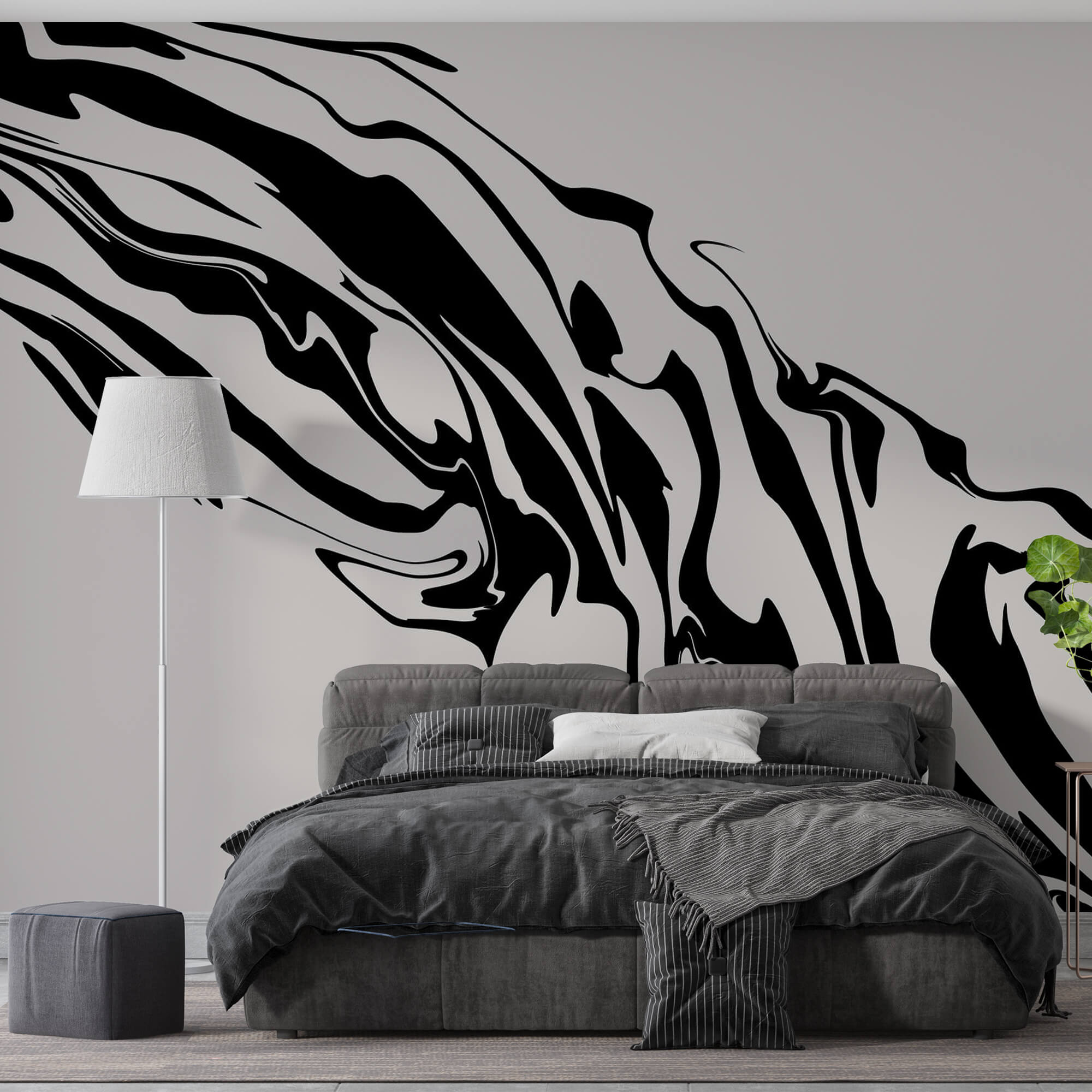 Black and white swirly pattern