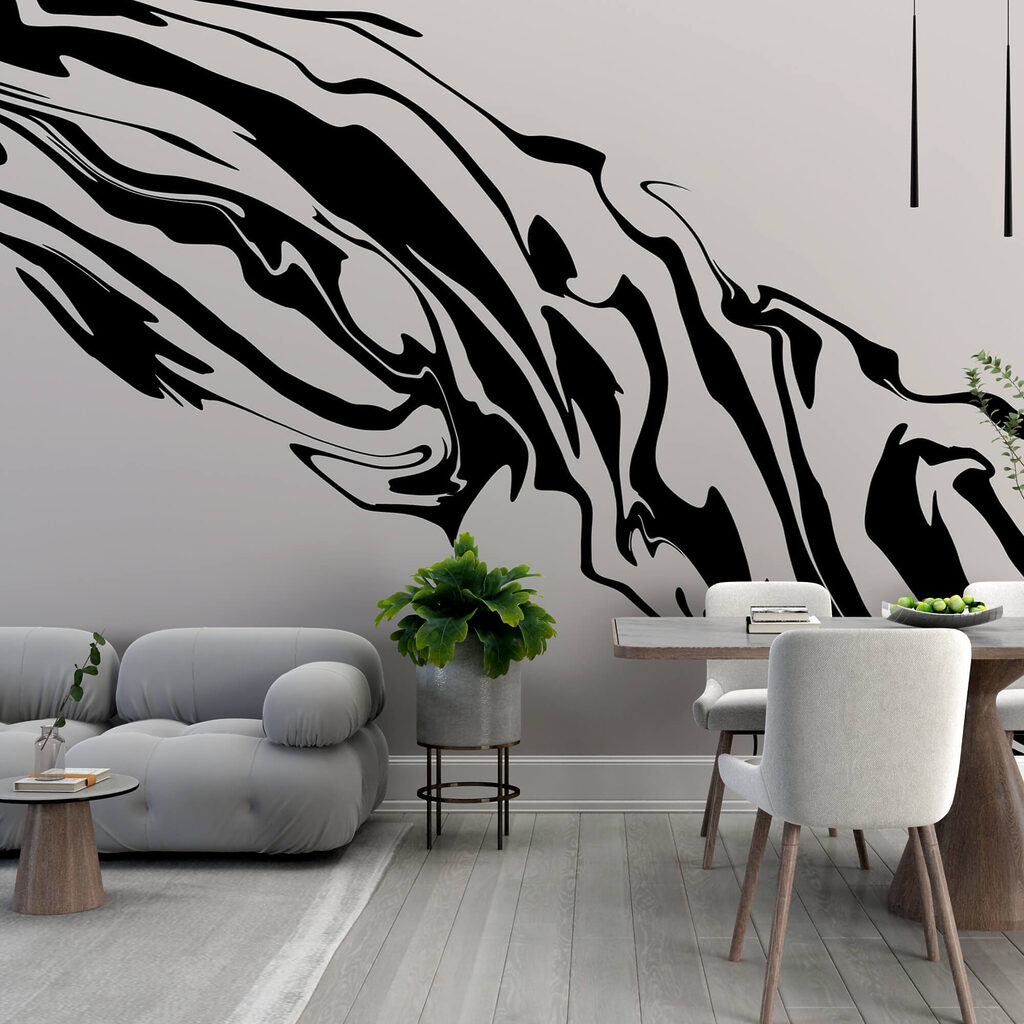 Black and white swirly pattern
