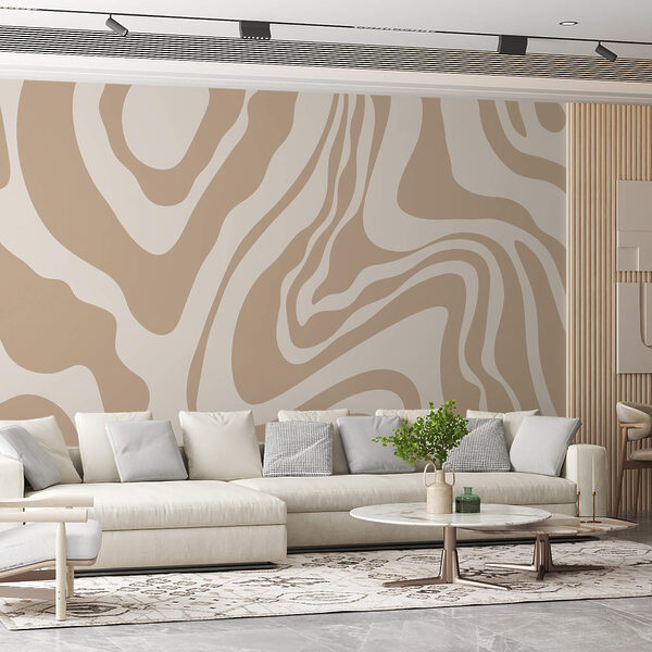 Wall murals White and brown swirls (SKU: t00377) Wall murals Wall murals White and brown swirls (SKU: t00377)
