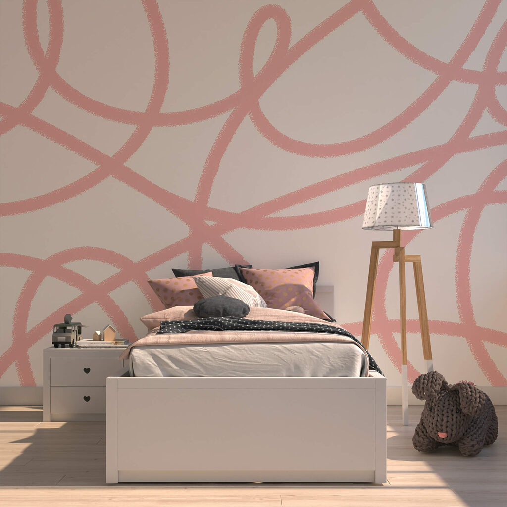 Pink lines on a white background